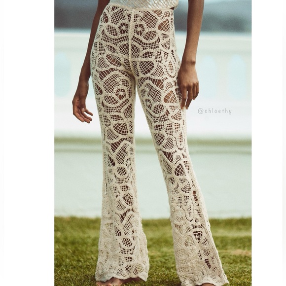 Zara Pants - Zara FLARED CROCHET PANTS